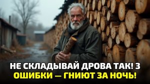 Неправильное хранение дров без сарая уничтожает тепло и портит печь за неделю