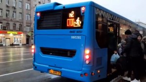 Первый день работы нового маршрута! Автобус Лиаз-5292.65(080281) следует по маршруту м2
