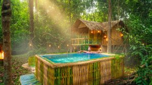 Я построил самый красивый бассейн из бамбука прямо посреди джунглей! 🌴💦 (2160p)