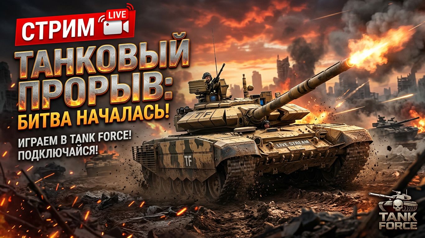 TANK FORCE - ТАНКОВЫЙ ПРОРЫВ! АГРЕССИВНАЯ АТМОСФЕРА БАТАЛИЙ! смотреть онлайн