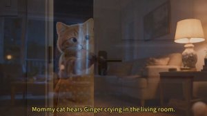 «Я могу спать один!»… Пока рыжий котёнок не испугается 😭🐾Взрослеть тяжело 🐾