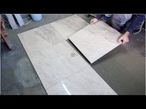 Укладка керамогранита прямо на бетонную плиту ч.2 (Панно)