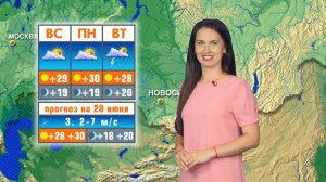 Прогноз погоды на 28 июня в Новосибирске