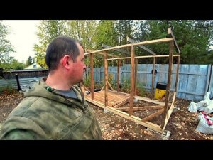 Строю каркасный дровяник на даче!