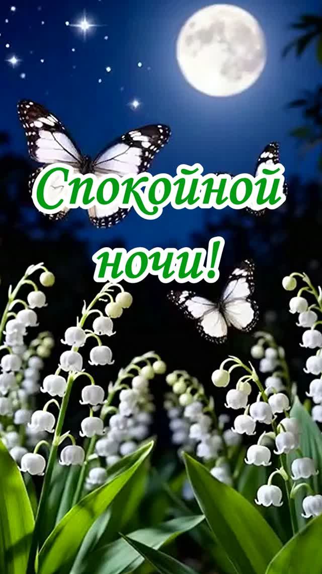 Спокойной ночи! Музыкальная открытка.