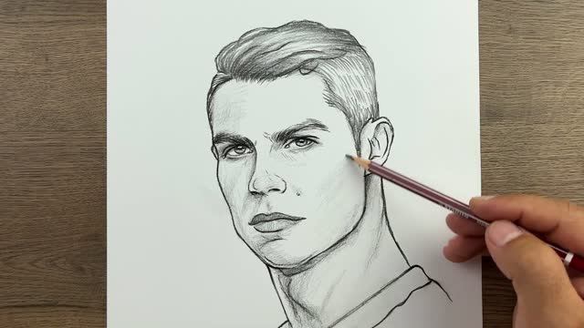 Как нарисовать Роналду: пошаговая инструкция по рисованию Криштиану Роналду смотреть онлайн
