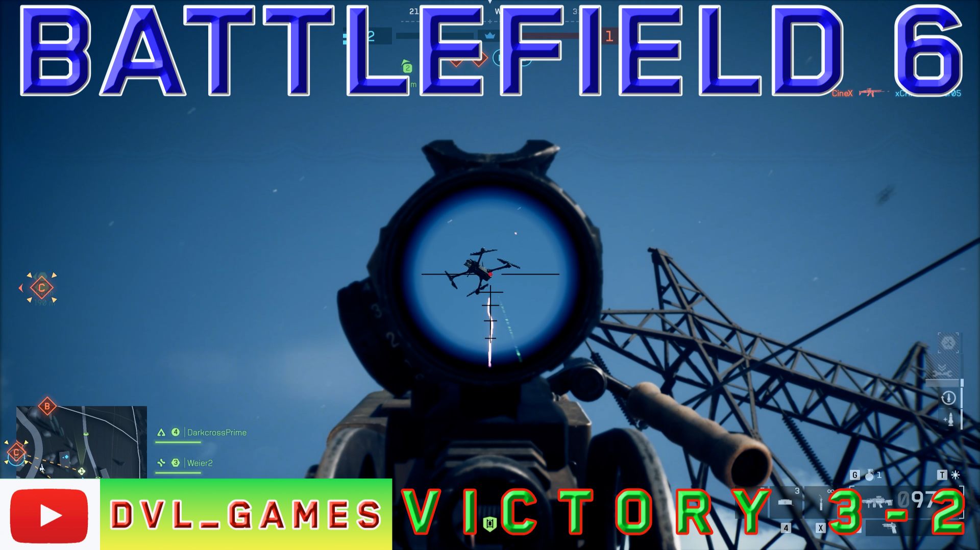 Просто хороший бой, занял второе место. Battlefield 6.