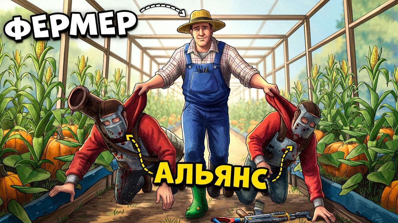 АЛЬЯНС НЕ ОЖИДАЛ ТАКОГО ОТ ФЕРМЕРОВ в Rust Раст - GLUTTON смотреть онлайн