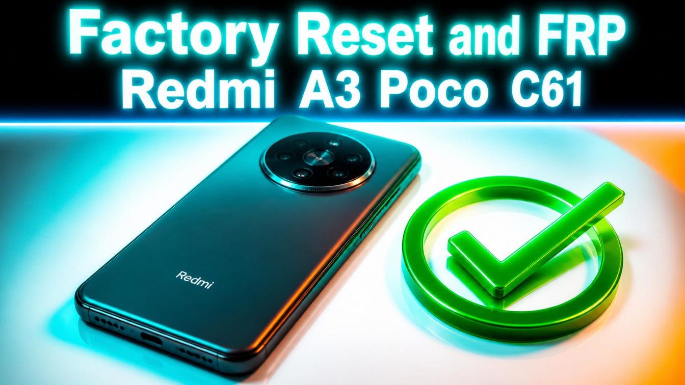 Factory Reset and FRP Redmi A3 Poco C61✅