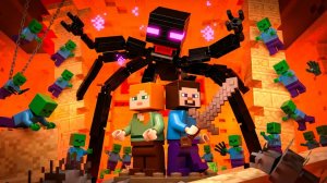 СТИВ И АЛЕКС против МУТАНТА ЭНДЕРМАНА ｜ Анимация Майнкрафт ｜ Стоп-кадр из Lego