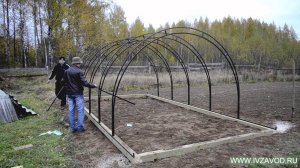 Установка каркаса теплицы