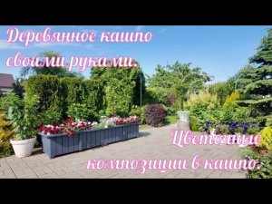 Деревянное кашпо своими руками.  Цветочные композиции в кашпо.