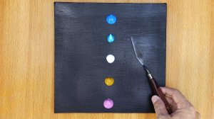 техники рисования акрилом! пляж с высоты птичьего полета на черном холсте очень расслабляющий