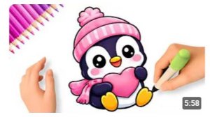 КАК НАРИСОВАТЬ МИЛОГО ПИНГВИНА 🐧🌸