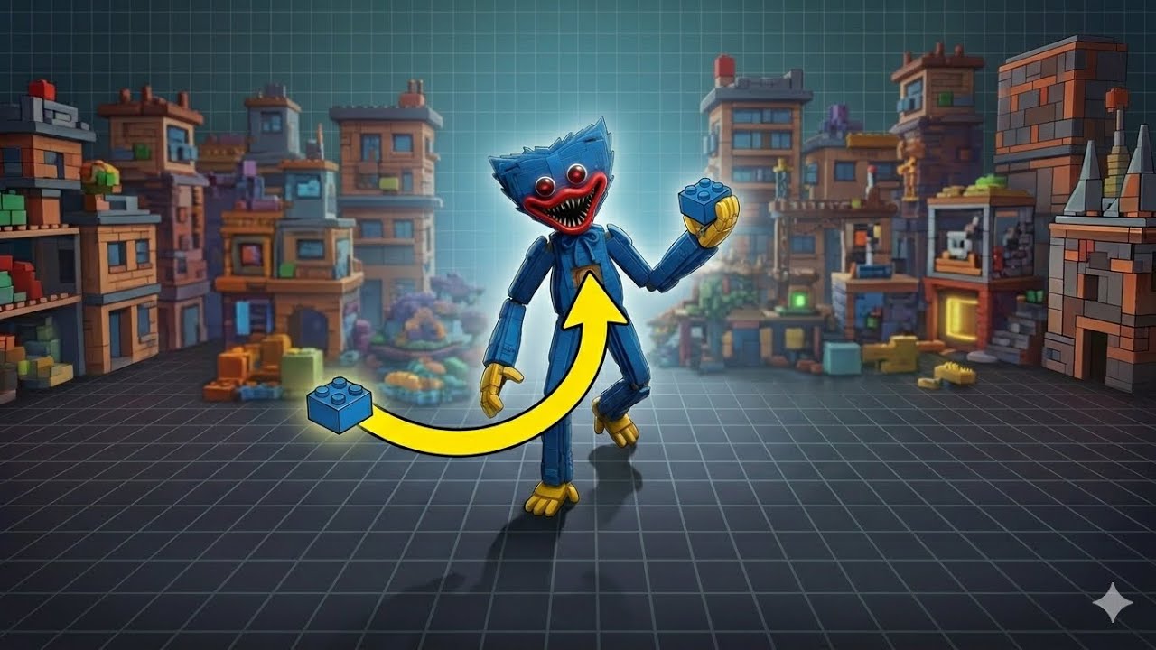 Brick-Built Huggy Wuggy | Pixel Heroes | Poppy Playtime смотреть онлайн