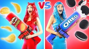 КРАСНАЯ VS СИНЯЯ ЕДА ЧЕЛЛЕНДЖ _ Едим Только Синие vs Красные Сладости! Битва цветов от RATATA
