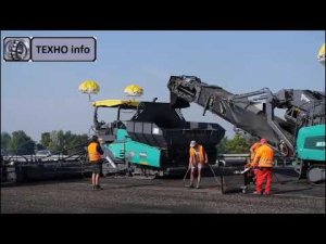 Строительство современных дорог. Укладка асфальта и бетона.