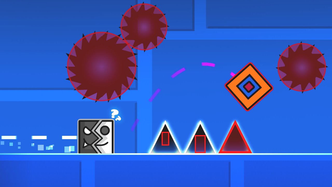 Гонка НА РЕАЛЬНЫХ ХИТБОКСАХ в Geometry Dash смотреть онлайн