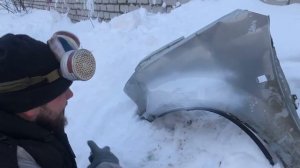 ПОКРАСКА ИЗ БАЛЛОНЧИКА НА УЛИЦЕ В -20 (Своими руками)