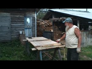 Ворота для деревенского гаража, из шпунтованных досок, делаю своими руками.