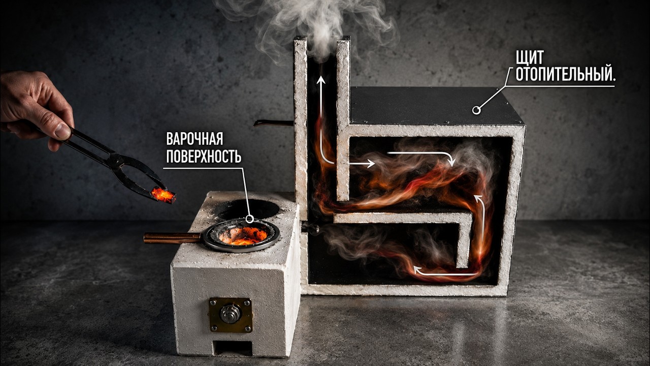 ПЕЧЬ в РАЗРЕЗЕ