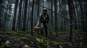 Аж МУРАШКИ по КОЖЕ! Один в ДИКОМ лесу такой ГРИБАЛКИ не ожидал! Собрал и приготовил грибы 2026