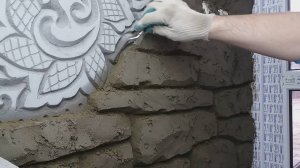 арт  бетон , оформление стены  ДЕКОРАТИВНЫЙ  КАМЕНЬ , мастер  класс от мастера  Сергея  Гриценко