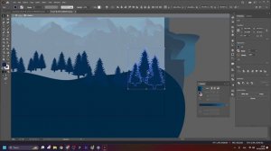 Рисуем горы в Adobe Illustrator |  Урок 4