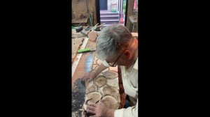 Триптих: панели из спилов дерева и эпоксидной смолы