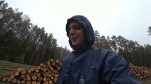 Валка леса в непогоду // Спасет ли дождевик??? // Stihl MS361