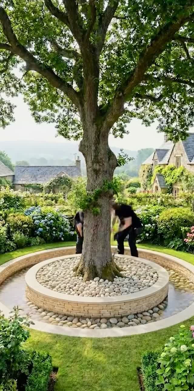 Делаем ВОДОСБОР вокруг дерева 🌳