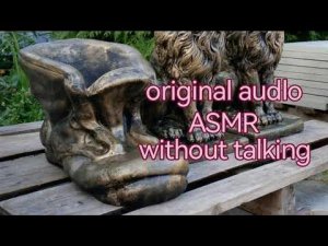 Painting of a concrete pot Shoe, without talking, original audio, asmr