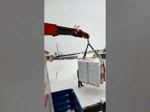 Манипулятор разгрузка газобетона.
