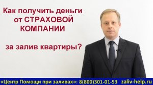 Квартира застрахована, залили соседи! Как получить деньги за залив застрахованной квартиры?