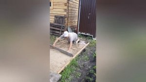 Дорожки на даче из бу плитки 1ч.
