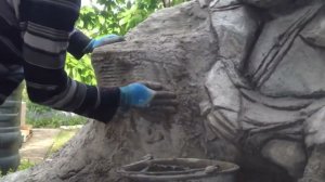 Водопад из АРТ бетона, одна из первых работ.