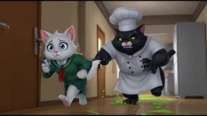 Школьное утро маленького котенка🐱🌈
