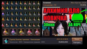 Black Desert АЛХИМИЯ ЛУЧШИЙ АФК ЗАРАБОТОК 30ккк ГАЙД ДЛЯ НОВИЧКОВ