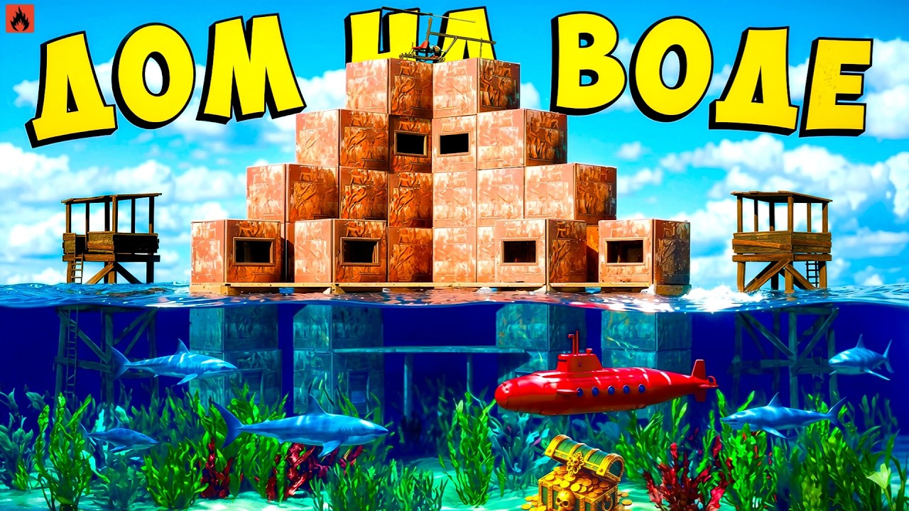 ДОМ НА ВОДЕ! ЭПИЧНЫЙ СТАРТ! ПРОТИВОСТОЯНИЕ ОГРОМНОМУ КЛАНУ в Oxide: Survival Island