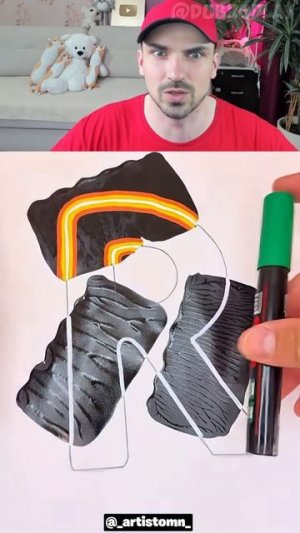 Как круто Раскрасить🎨 букву R?! #shorts