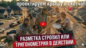 КАК ОПРЕДЕЛИТЬ ВЫСОТУ КОНЬКА И КАК РАЗМЕТИТЬ СТРОПИЛА ПОД ЗАПИЛ
