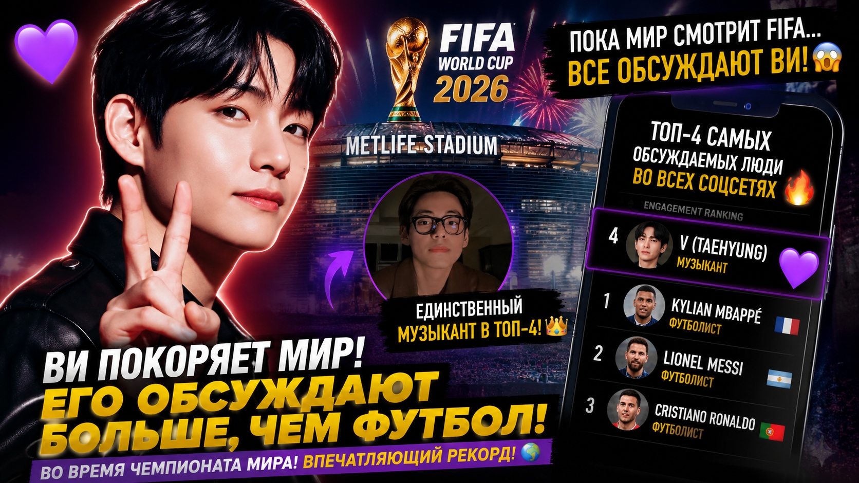 😱💜 Пока весь мир смотрит "FIFA"… Ви вошёл в топ-4 амых обсуждаемых людей! смотреть онлайн
