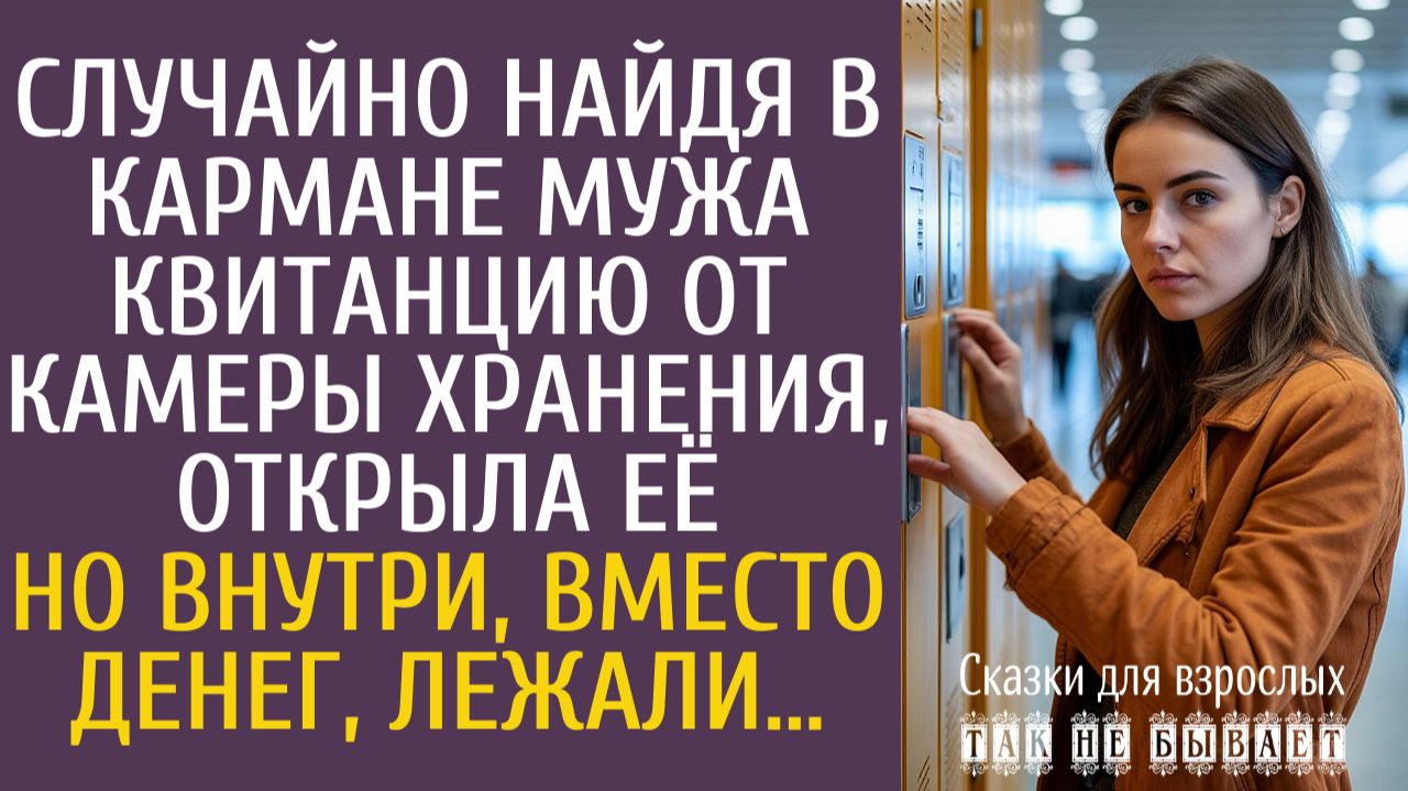 Истории из жизни: Случайно найдя в кармане мужа квитанцию от камеры хранения, открыла её… смотреть онлайн