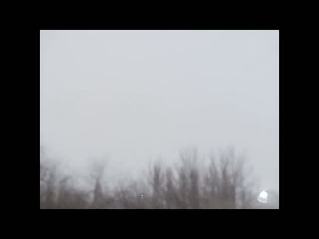 На руках котик спит возмущается.Вид из окна