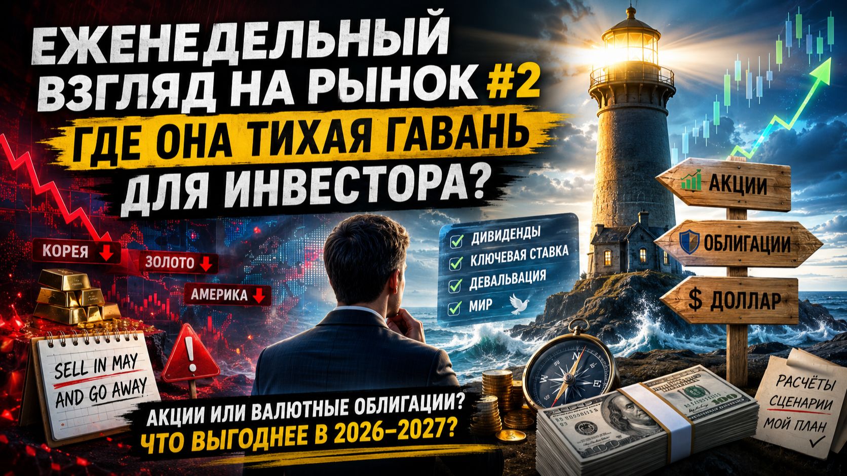 Еженедельный взгляд на рынок #2. Продавать акции или ждать? Мои расчёты на 2026–2027 годы