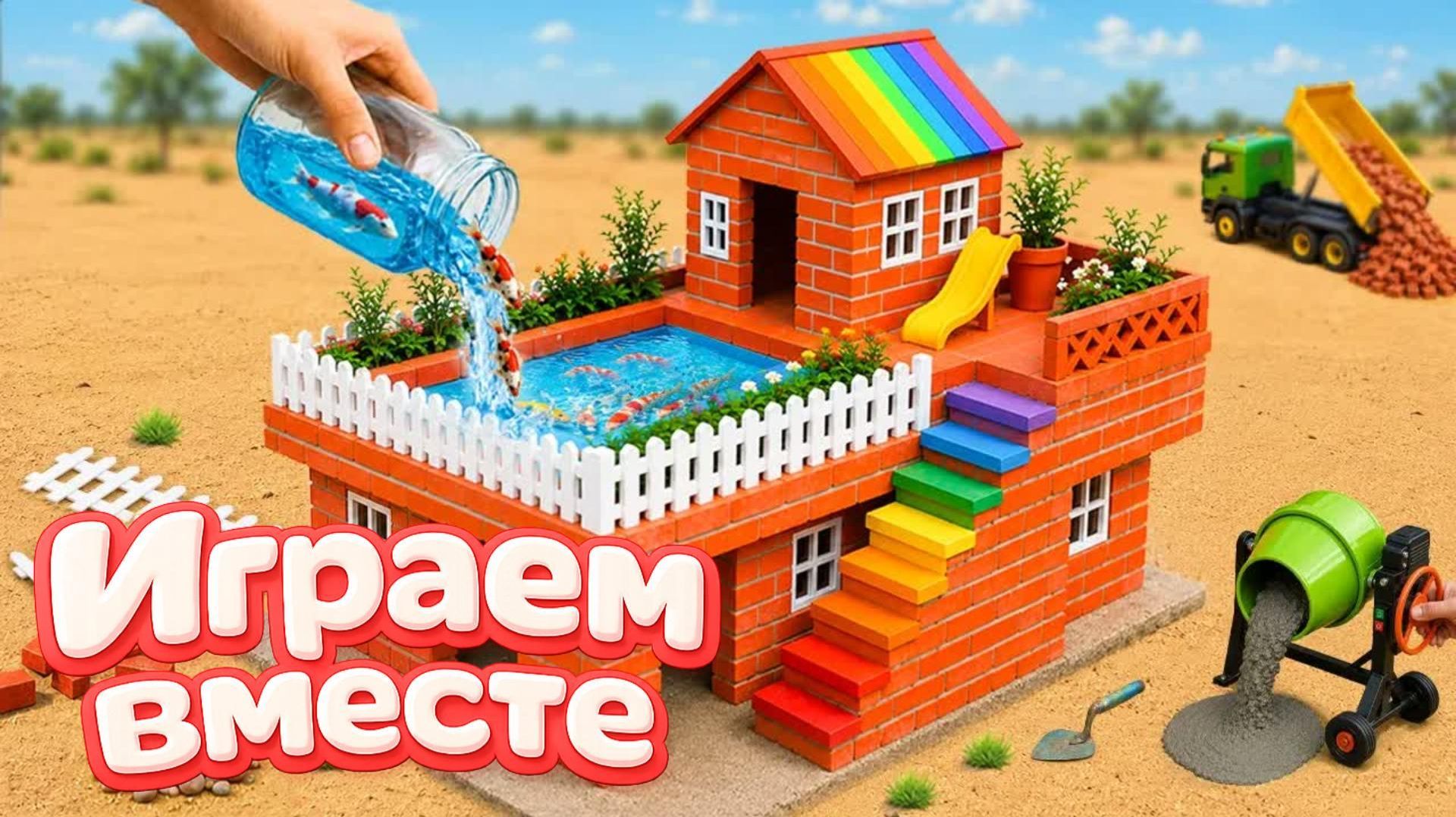 ИГРАЕМ ВМЕСТЕ В ИГРУШКИ ИЗ МУЛЬТИКОВ ДЛЯ ДЕТЕЙ ! СТРОИМ ИГРУШЕЧНЫЙ БАССЕЙН №10 ! смотреть онлайн