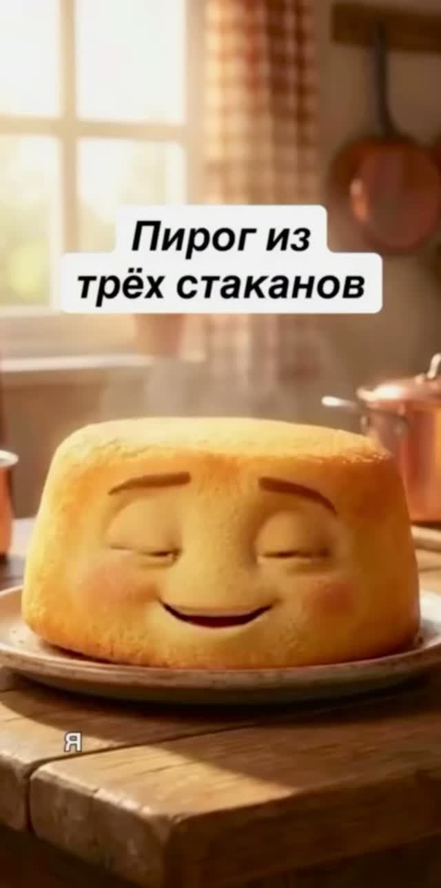 Простой пирог из трех стаканов 🧁