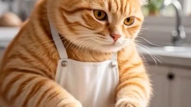 Рыжий котик из нейросети завёл себе пёсика 😅 смотреть онлайн