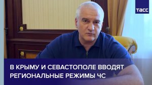 В Крыму и Севастополе вводят региональные режимы ЧС