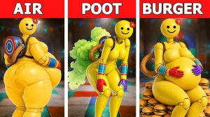 Майнкрафт: ДЕВУШКА ИГРОК - ВОЗДУХ vs ПЕРДЕЖ vs БУРГЕРЫ!!! Поппи Плейтайм